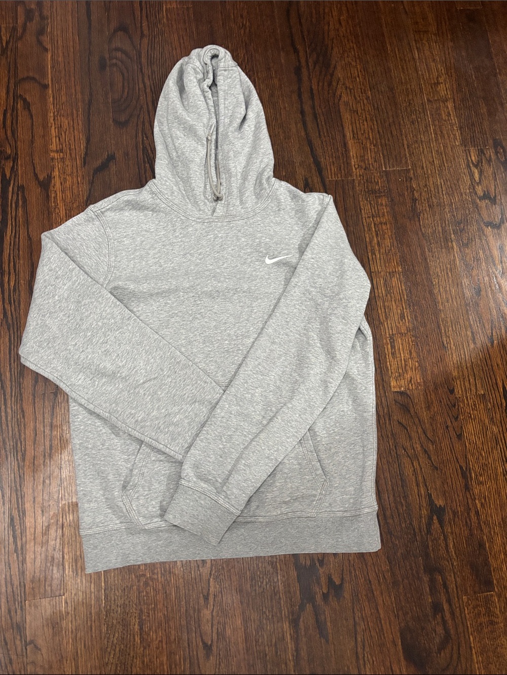 Nike Light Gray Pullover Hoodie with Swoosh